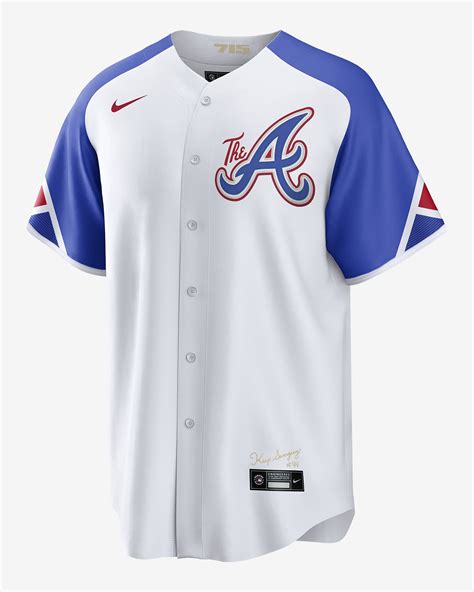 nike men's atlanta braves city connect replica jersey|atlanta braves jersey.